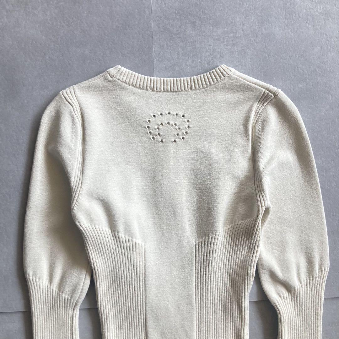 【2023✨】MARINE SERRE RIB KNIT LONG ビッグロゴ