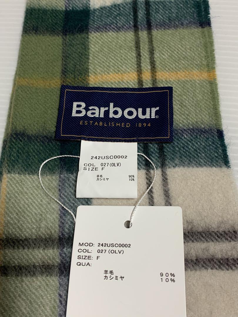 Barbour（バブアー）タータンチェック マフラー 緑
