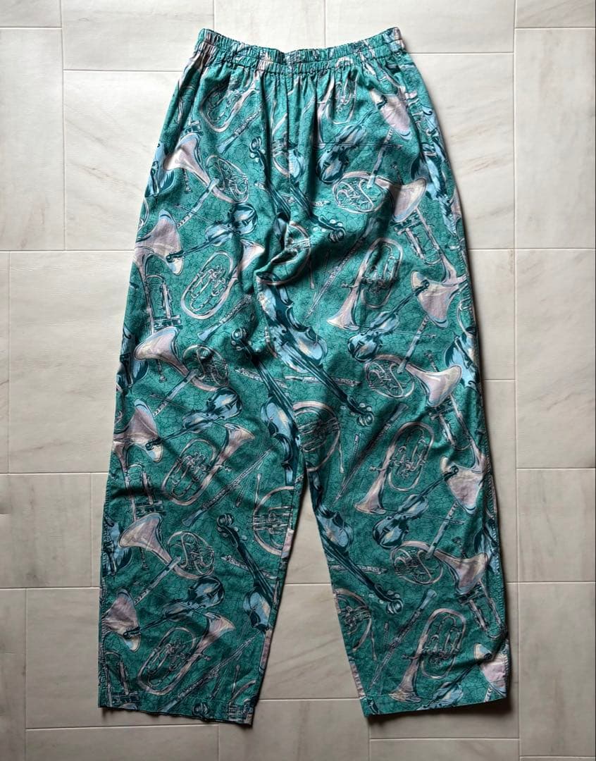 【良デザイン】 カンサイマン 総柄セットアップ オープンカラー 90s Lサイズ 【良デザイン】 カンサイマン 総柄セットアップ オープンカラー 90s Lサイズ