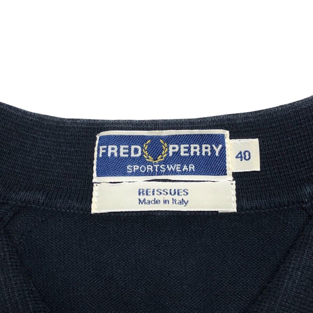最終出品FRED PERRYフレッドペリー イタリア製 ニットポロシャツ フレッドペリー イタリア製 コットンニット ポロシャツ REISSUES