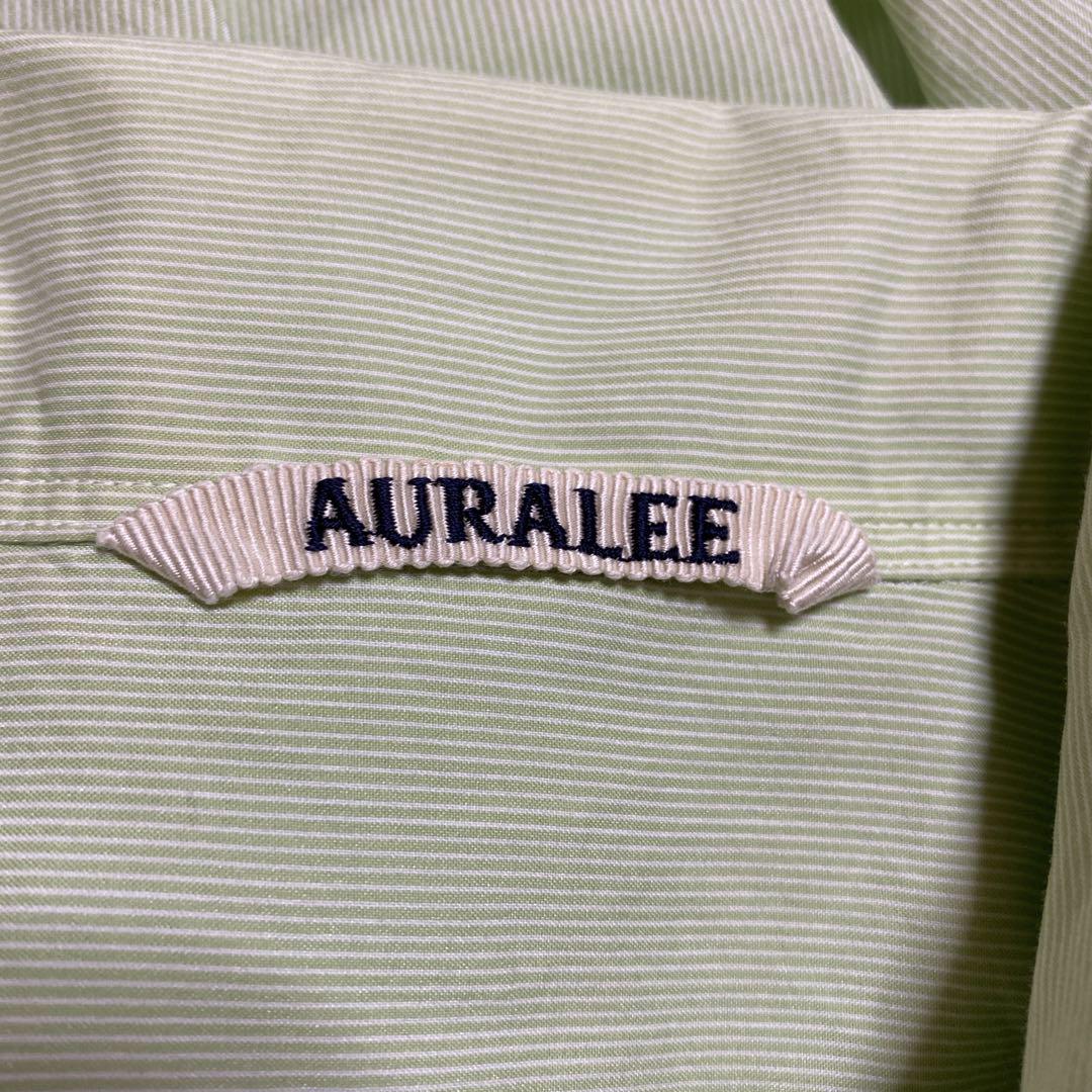 キューバシャツ、ライムグリーン】AURALEE古着シルクブレンド