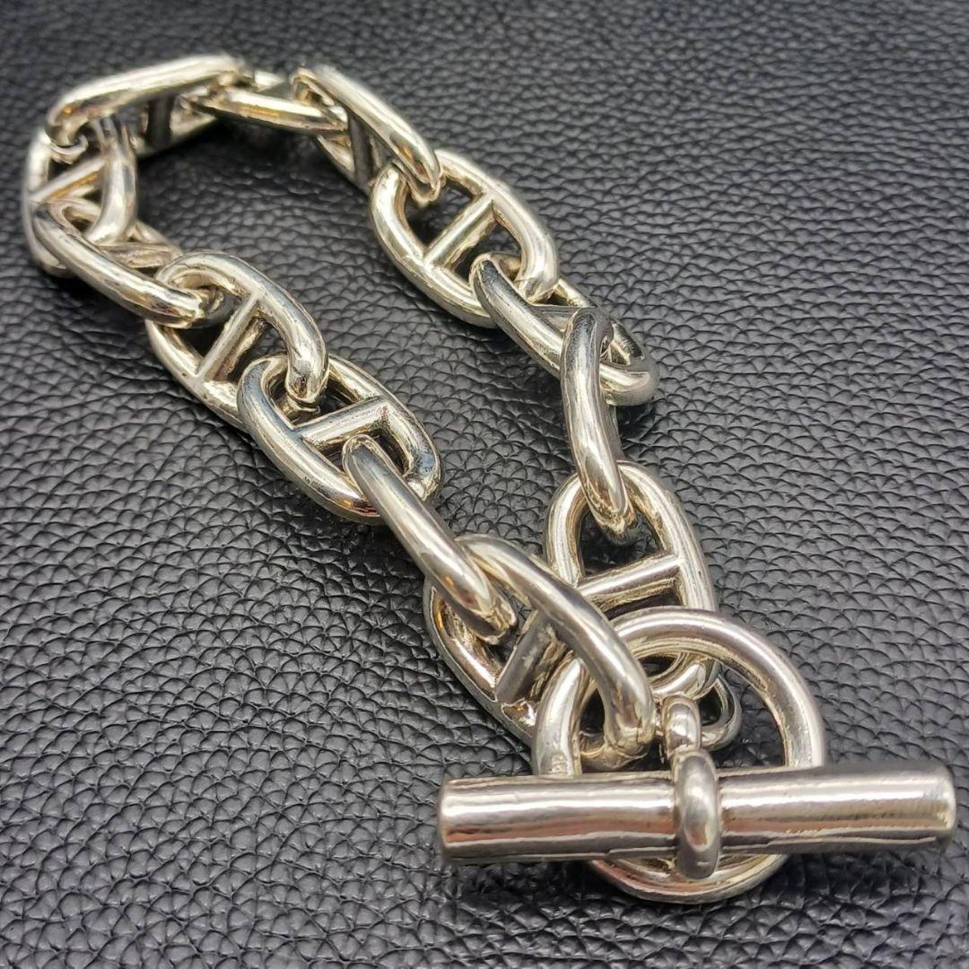 【高級】 シルバー ブレスレット シェーヌダンクル 925刻印 マンテル 錨 高級】 シルバー ブレスレット シェーヌダンクル 925刻印