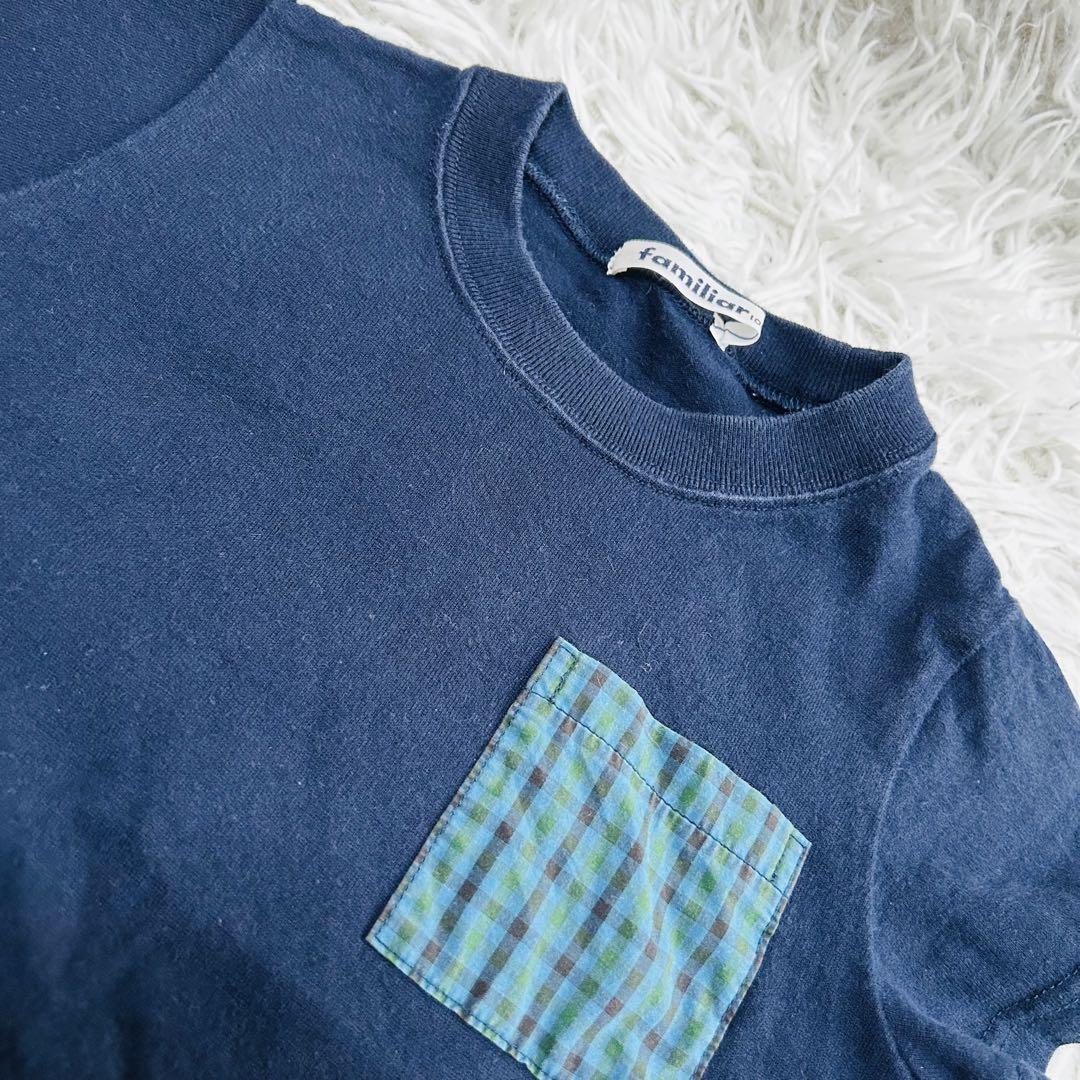 ファミリア】グリーン➕ファミリアチェックTシャツ 100㎝ - メルカリ