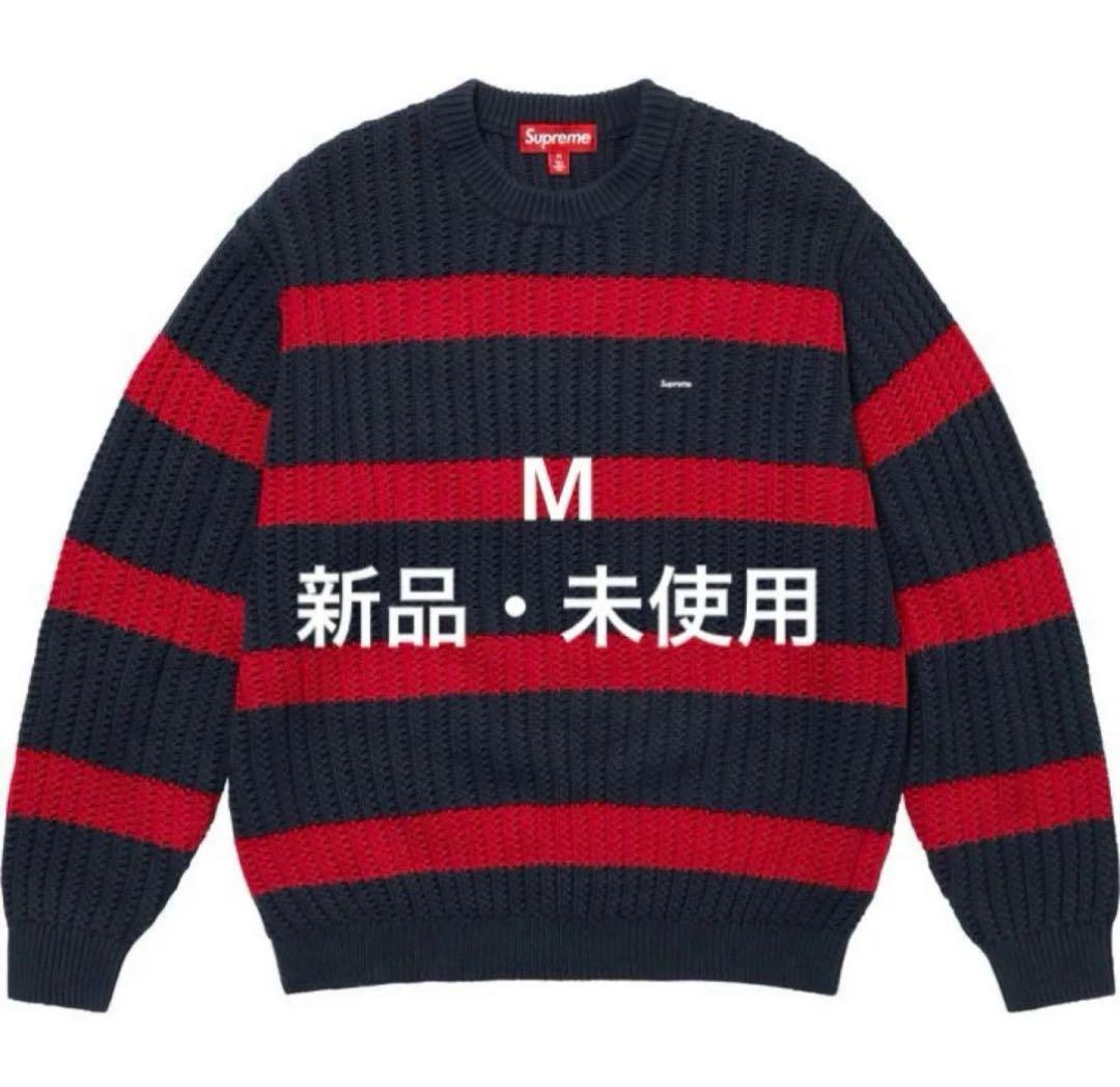 Loose Gauge Stripe Small Box Sweater M