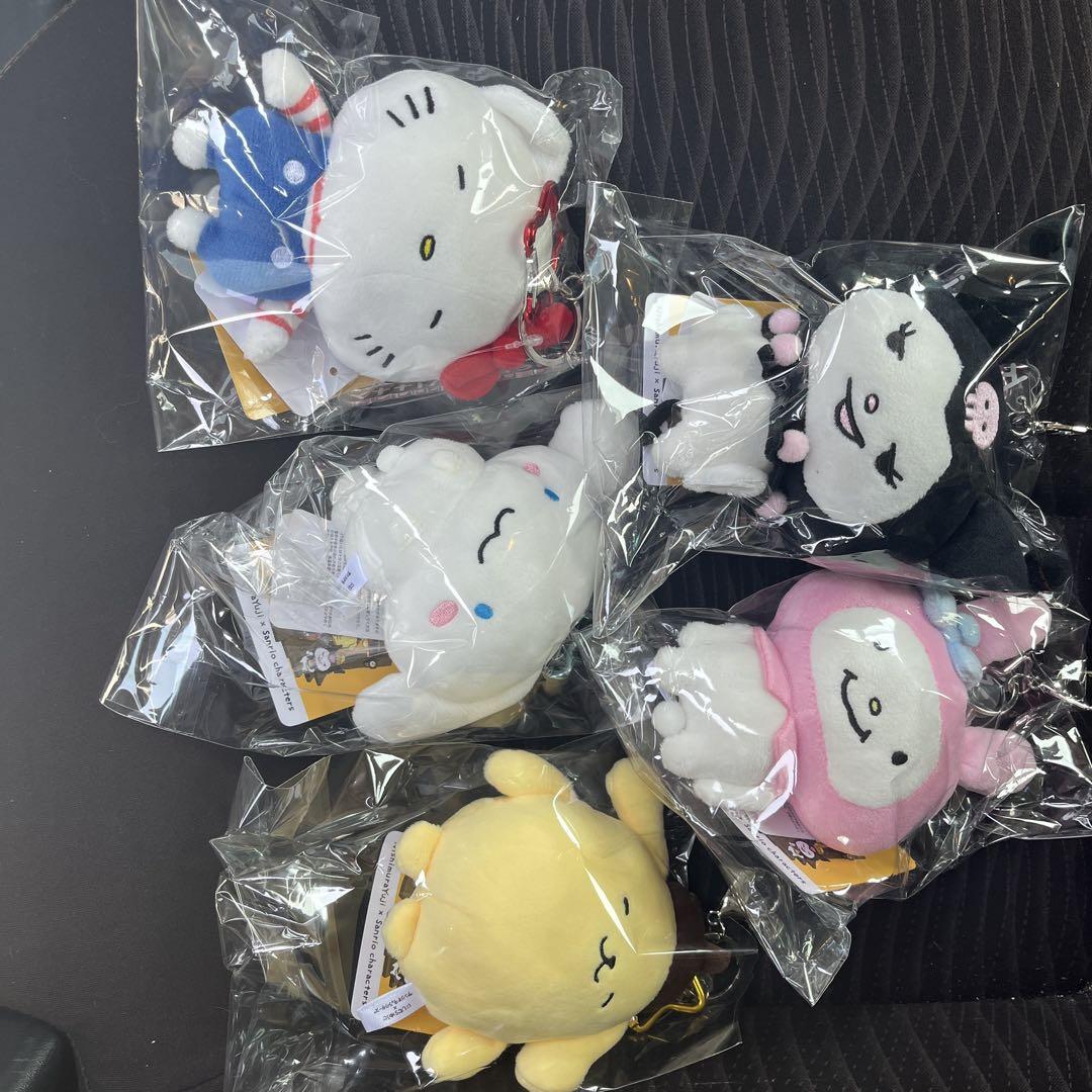 にしむらゆうじ サンリオ ぬいぐるみバッグチャーム 5種セット