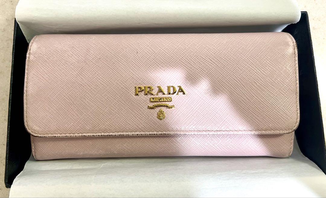 PRADA サフィアーノレザー 長財布 ピンク