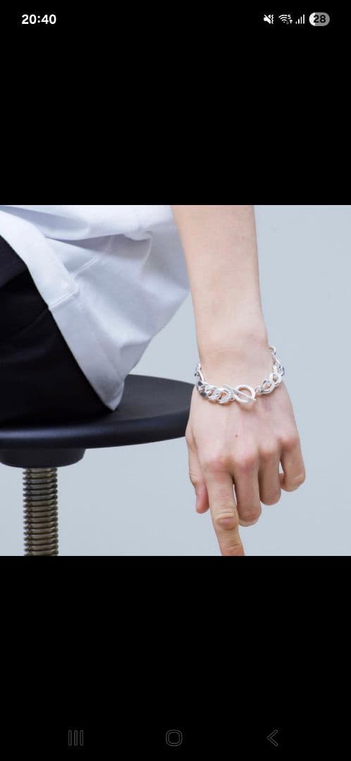 I M OK for RHC Silver Figaro Bracelet LRon Herman