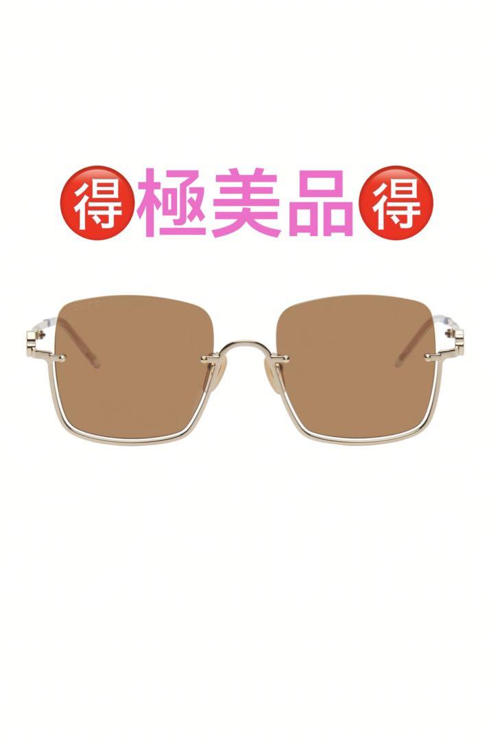 GUCCI ゴールド スクエアサングラス