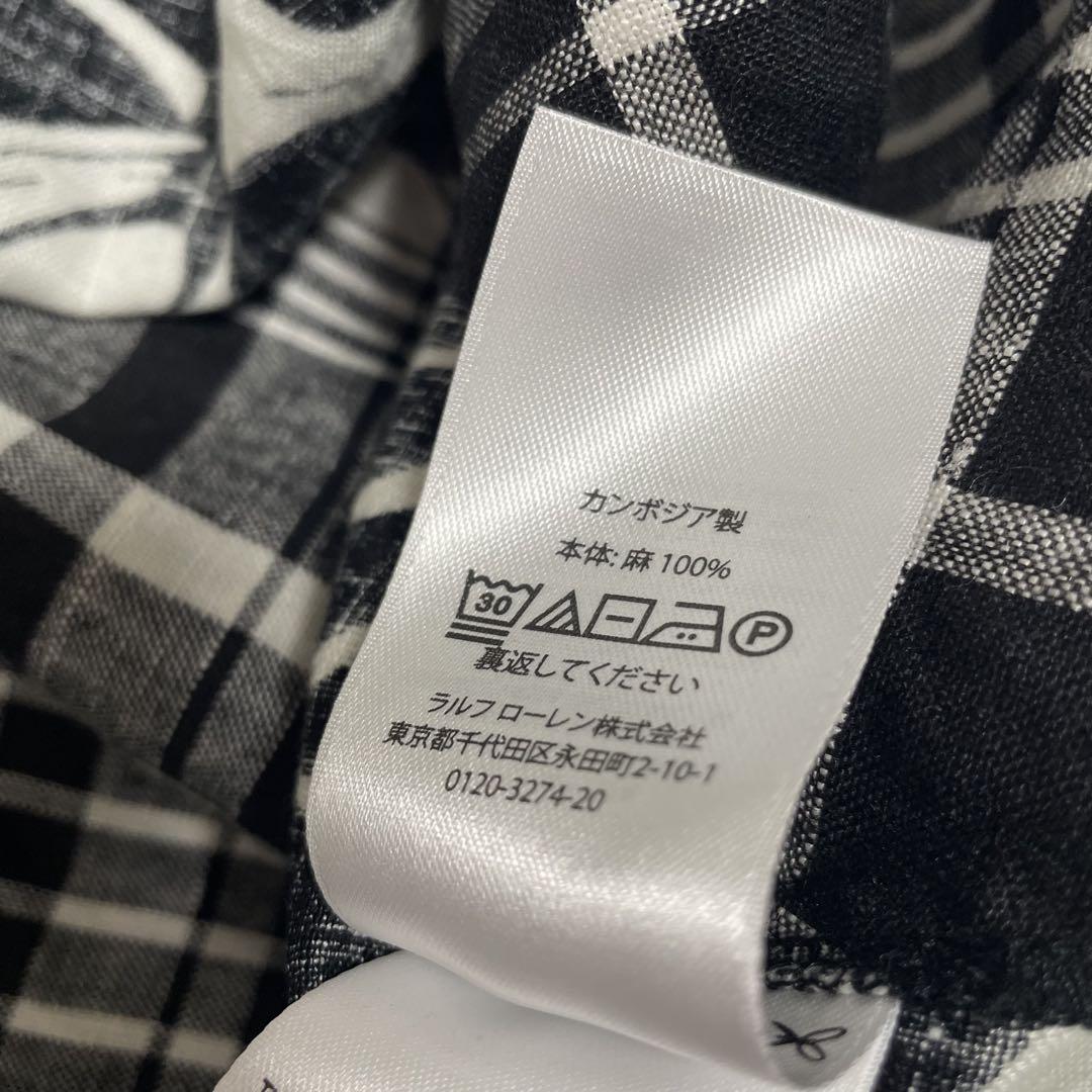 新品タグ付き♡ラルフローレン♡パネルドリネンスカート　花柄 新品タグ付き♡ラルフローレン♡パネルドリネンスカート 花柄