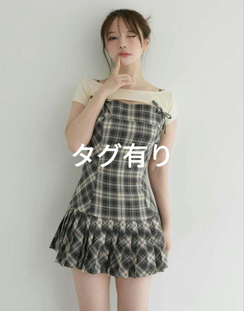 andmary Karen check mini dress M