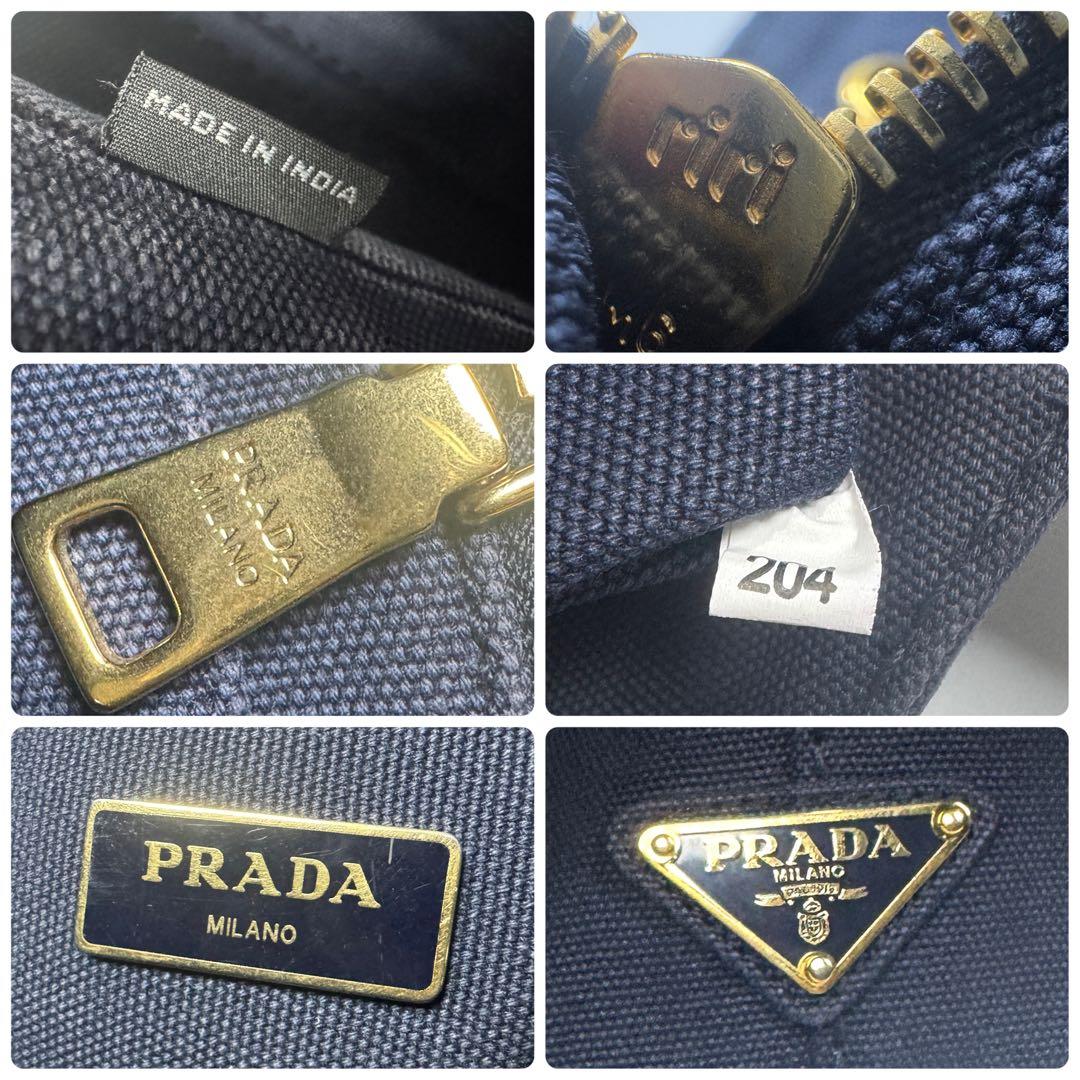 極美品✨ PRADA カナパ S 2way ショルダー付 ネイビー ハンドバッグ 極美品✨ PRADA カナパ S 2way ショルダー付 ネイビー ハンドバッグ