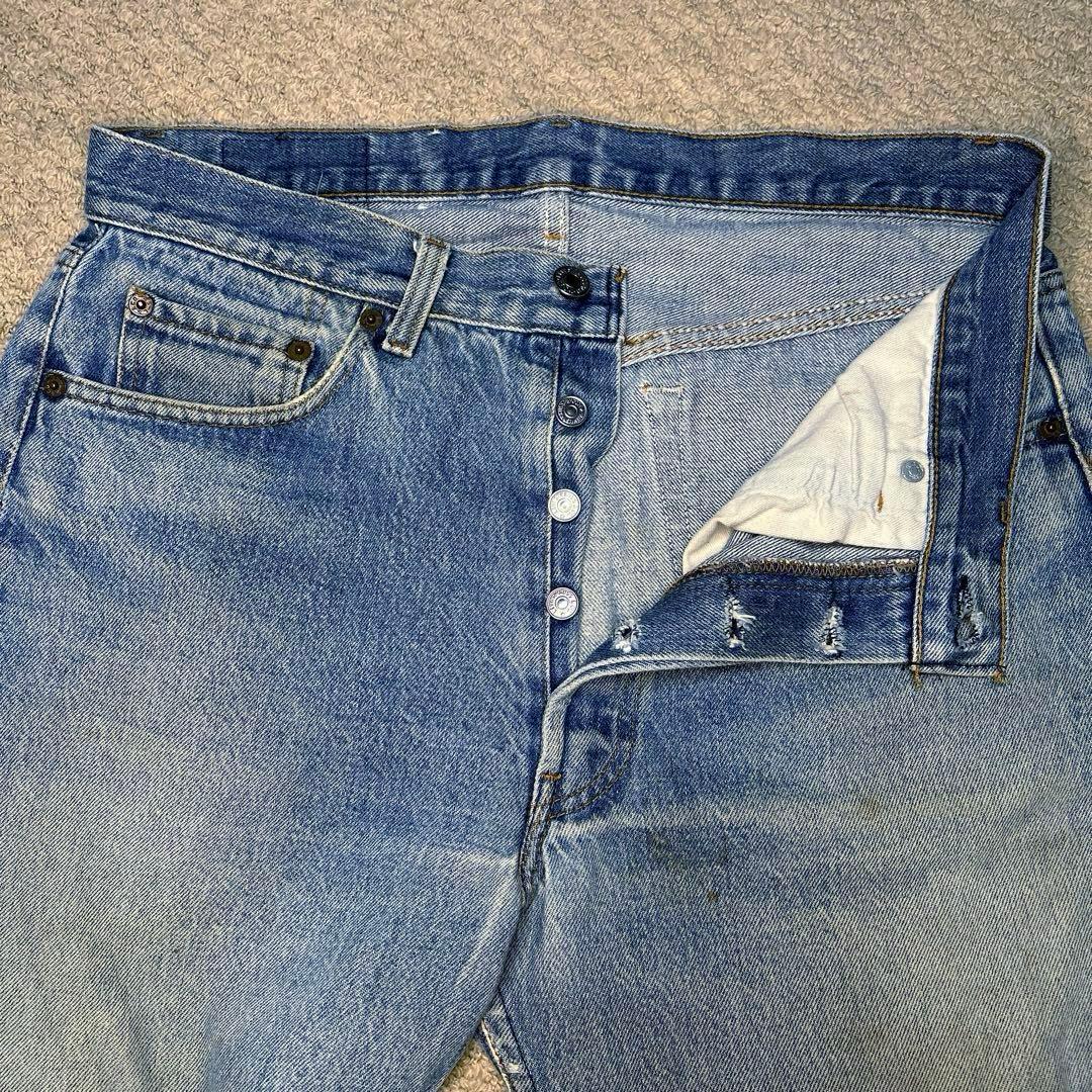 【80s USA Levi's 501 W34 CAREパッチハチマル】赤耳直後 【80s USA Levi's 501 W34 CAREパッチハチマル】赤耳直後