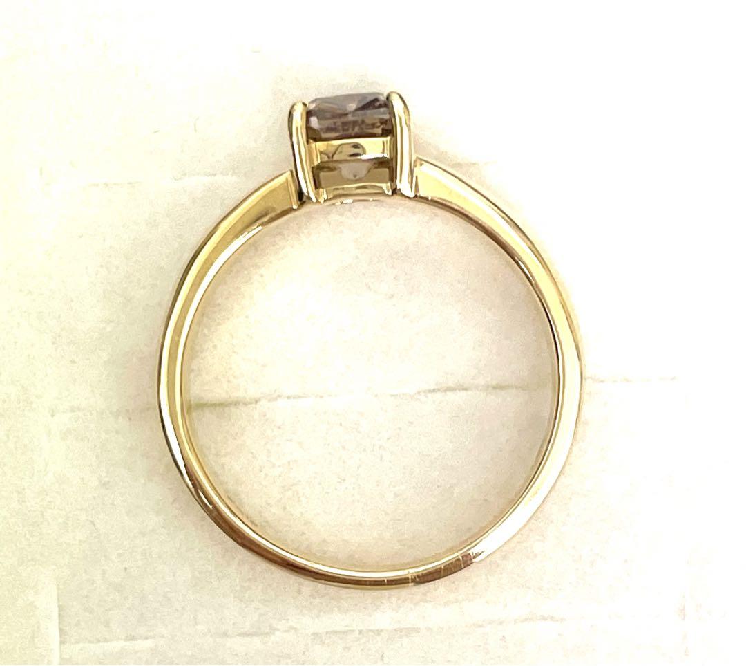 超美品 天然ダイヤモンド 一粒1カラット 18金 D1.00ct K18 リング 画像12