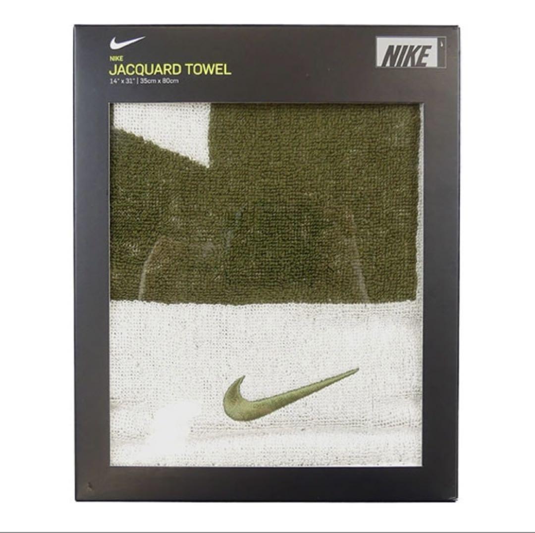 ナイキ NIKE ジャガード タオル ミディアム II スポーツタオル カーキ