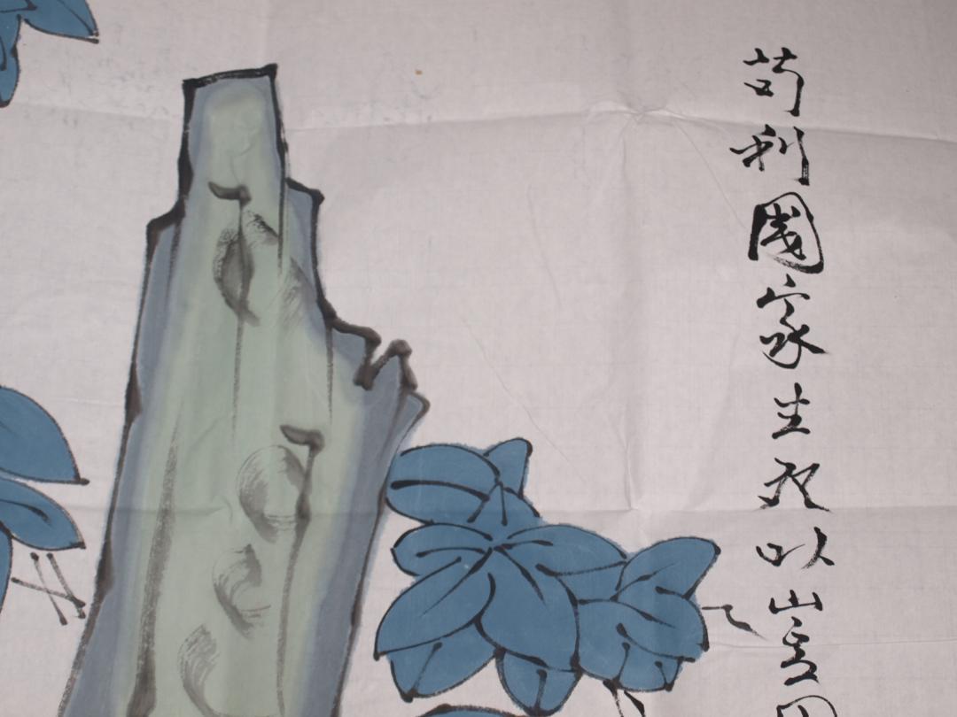 中国近代　範曽作　人物図　肉筆保証　激安骨董品 古美術 DE028C12-3 骨董市仕入れ品 中国近代の範曽の掛軸 人物図 肉筆保証 DE119C12