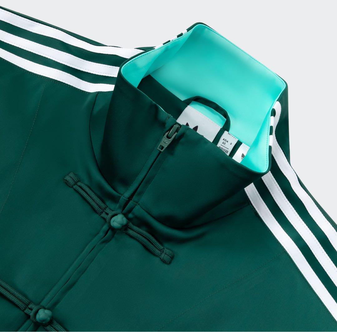 新品M Adidas チャイナ限定 長袖ジャケット グリーンJD3381