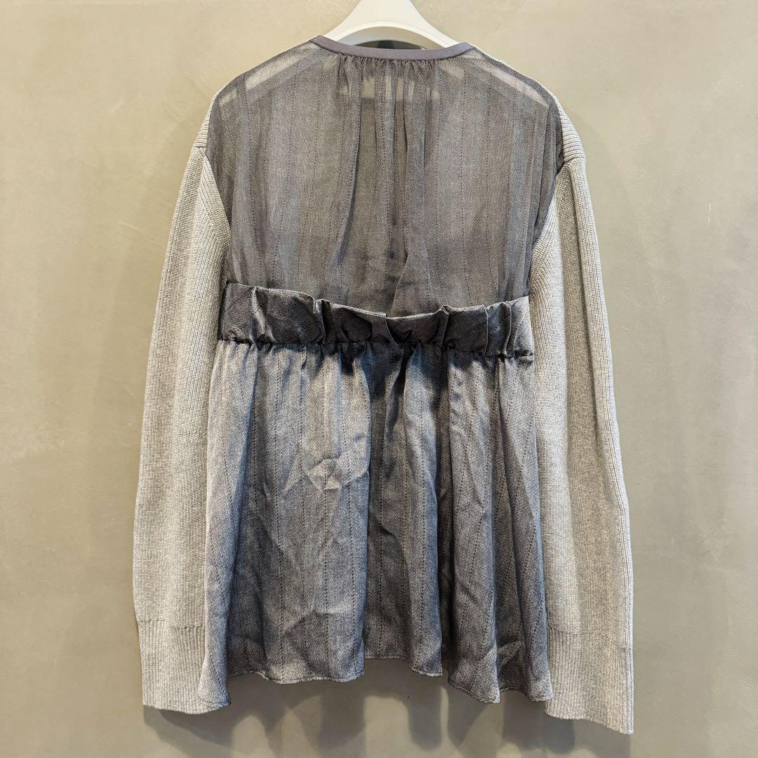 新品 23FW Sacai サカイ ウールニットカーディガン