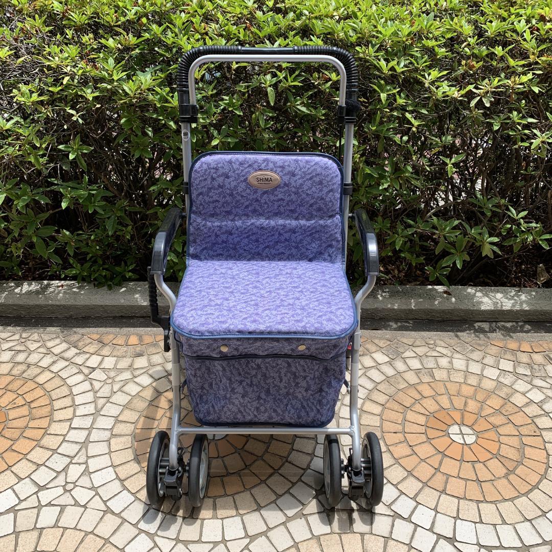 【全国送料無料】 島製作所　シルバーカー　マーチA　座れる　歩行補助　歩行器