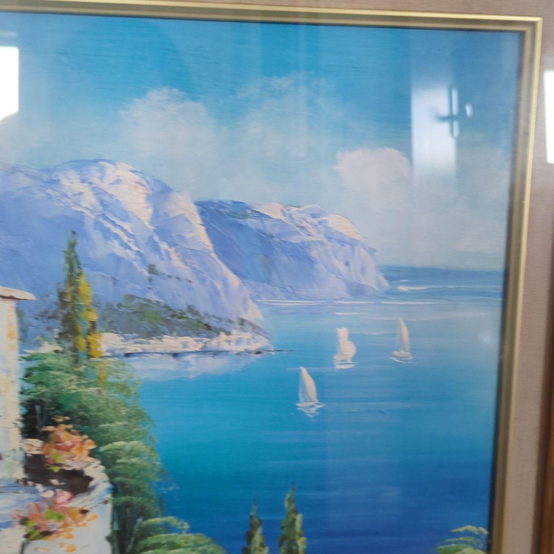 地中海風景　油絵