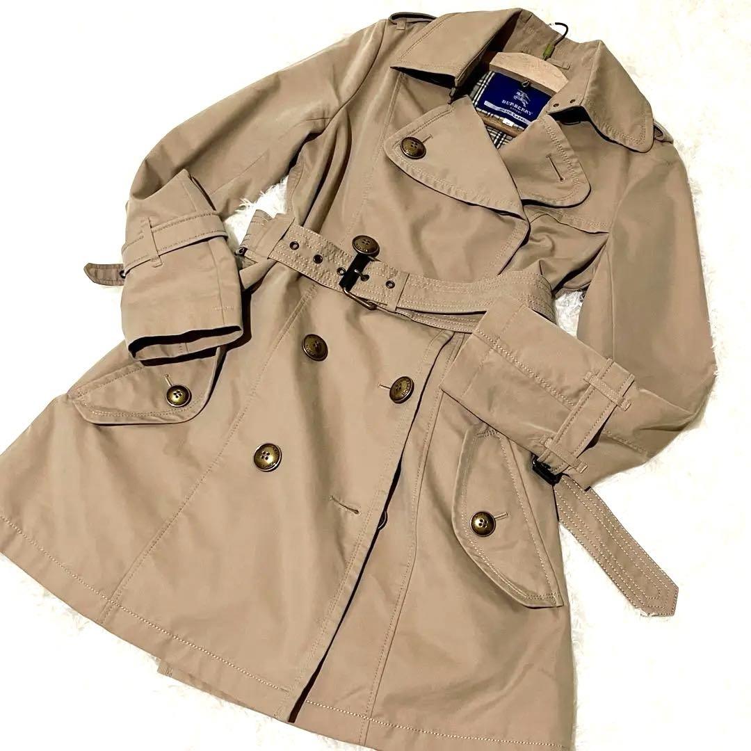バーバリー　Burberry トレンチコート　ノバチェック　ベルト　ベージュ　L