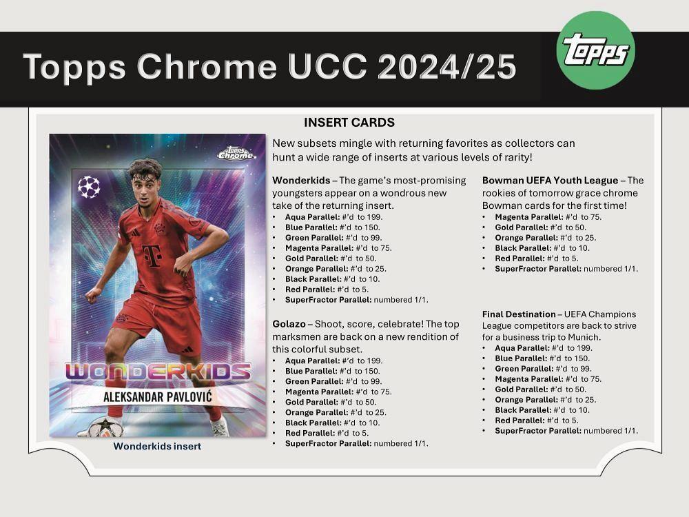 1箱】Topps クラブコンペティション Chrome 24-25 Jumbo版