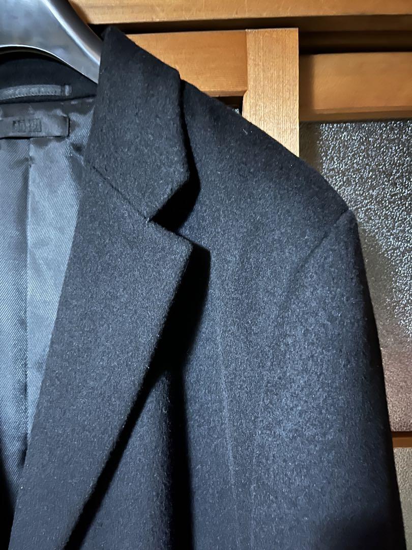 UNIQLO ウールカシミアチェスターコート　黒　L