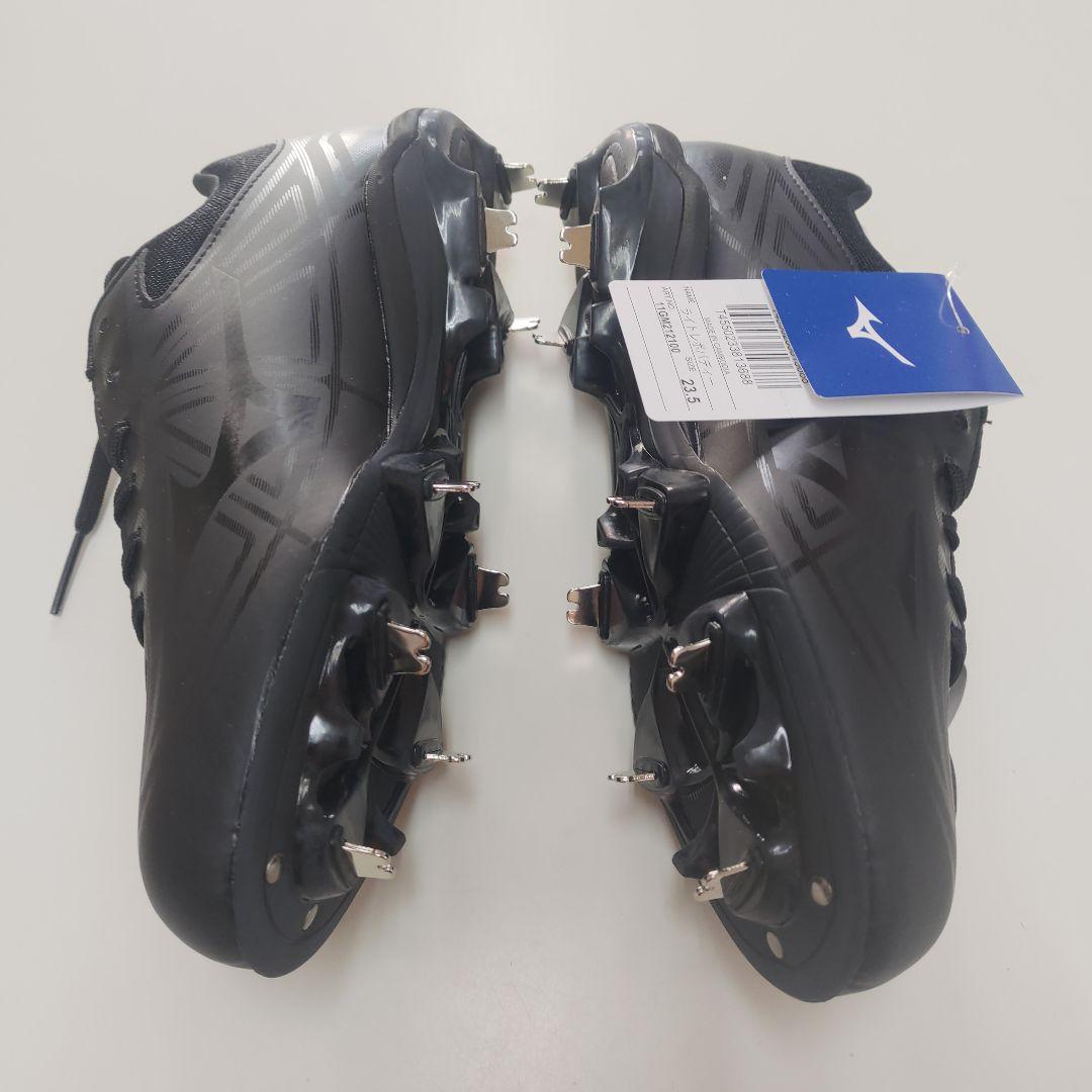 【新品】野球スパイク　235cm　ミズノ　金具　黒　ライトレボバディー　ワイド