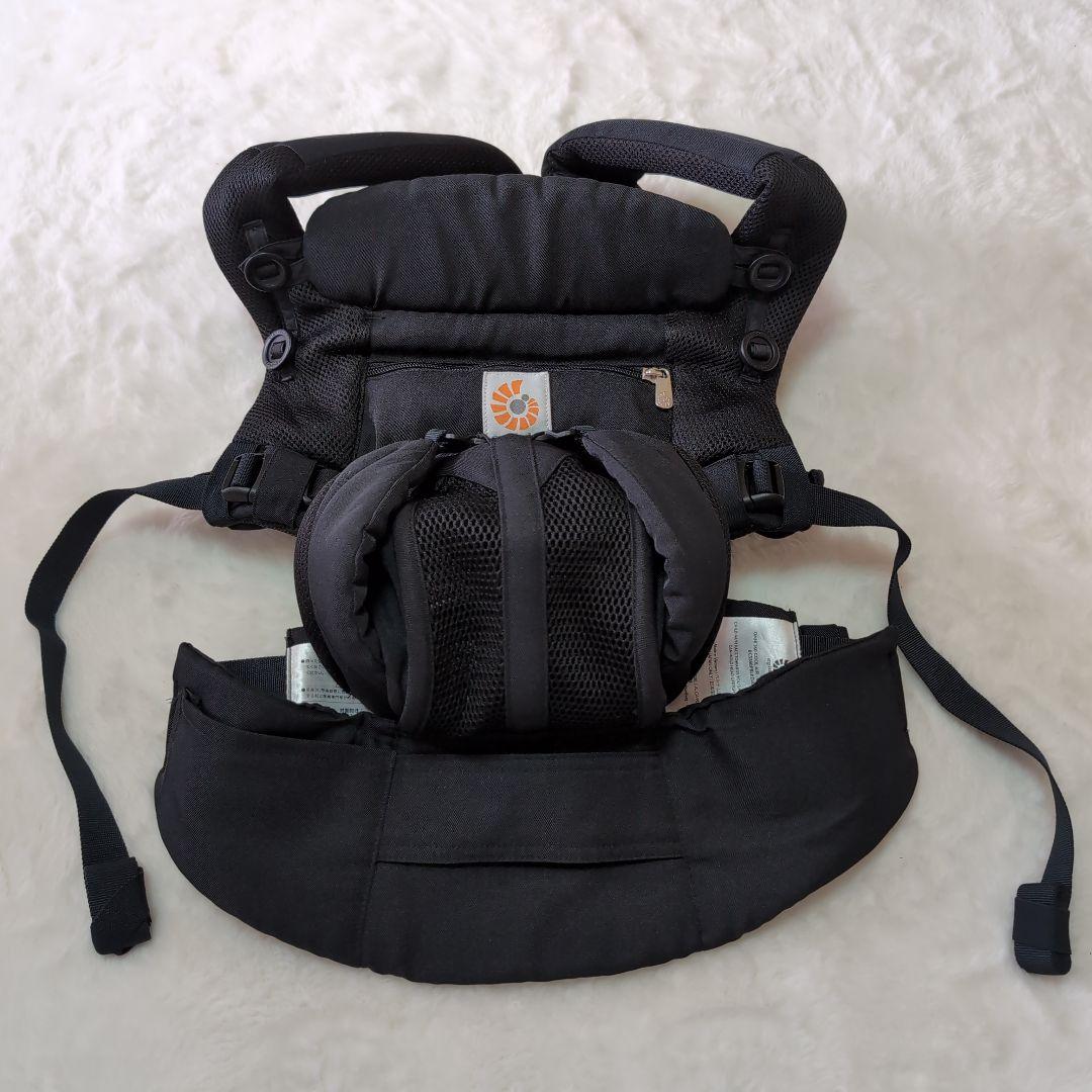 ✧美品【エルゴ】　OMNI360 クールエア　ブラック　抱っこひも　黒