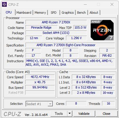 AMD Ryzen 7 2700x AM4 動作確認済・ピン折れなし - メルカリ
