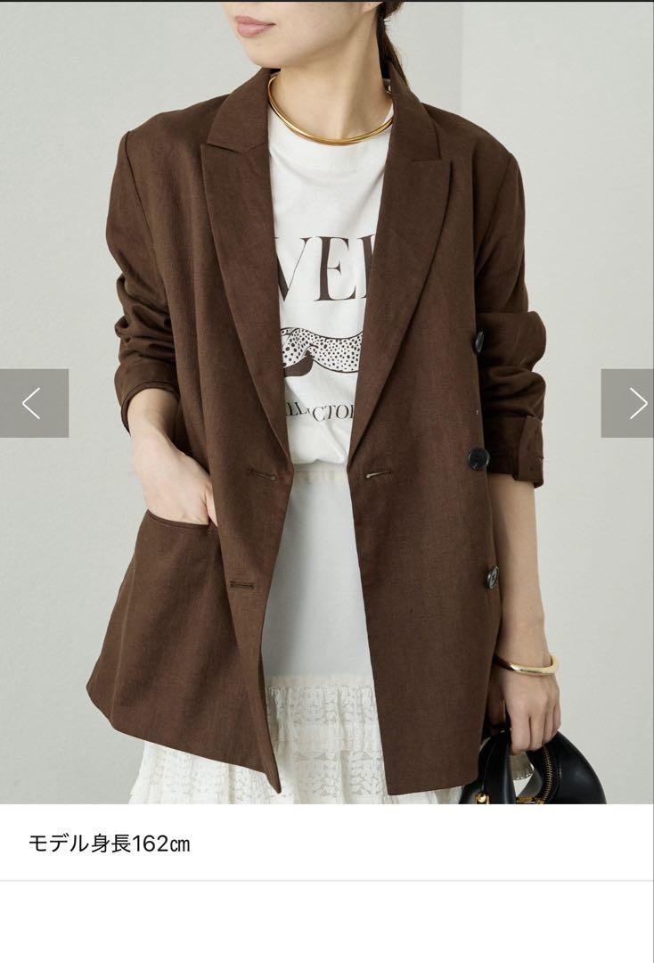 LOUNGEDRESS ラウンジドレス　リネンジャケット新品BROWN