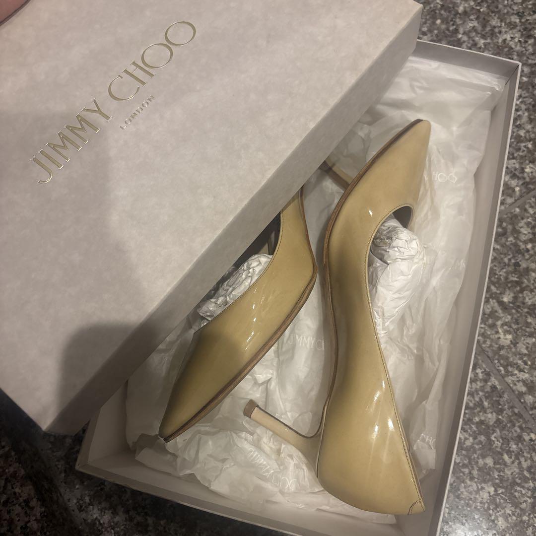 箱あり　Jimmy Choo ベージュ ハイヒール 35.5