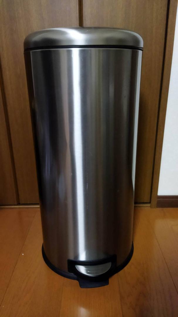 【特別セール 】30L ゴミ箱 丸型ペダル ステンレススチール 円形