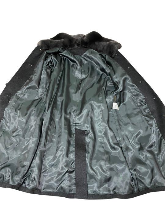 高級品 ロングコート黒13カシミヤ100% ブルーフォックス zQ0Lk-m61435825034 SAGAFURS 即納在庫あ