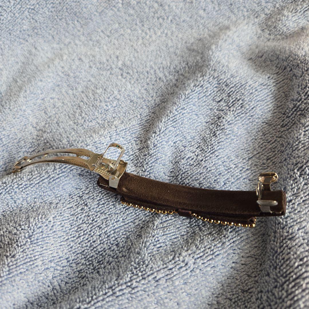 コンプレックスビズ　リボンバレッタ　クリスタルメッシュ