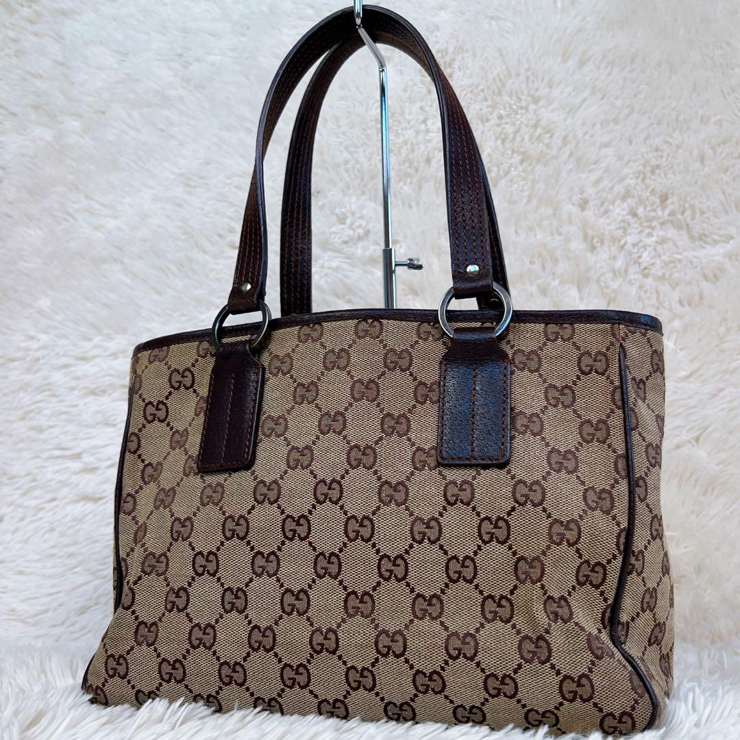 【限定セール！】 美品 GUCCI グッチ GGキャンバス ハンドバッグ トートバッグ バッグ
