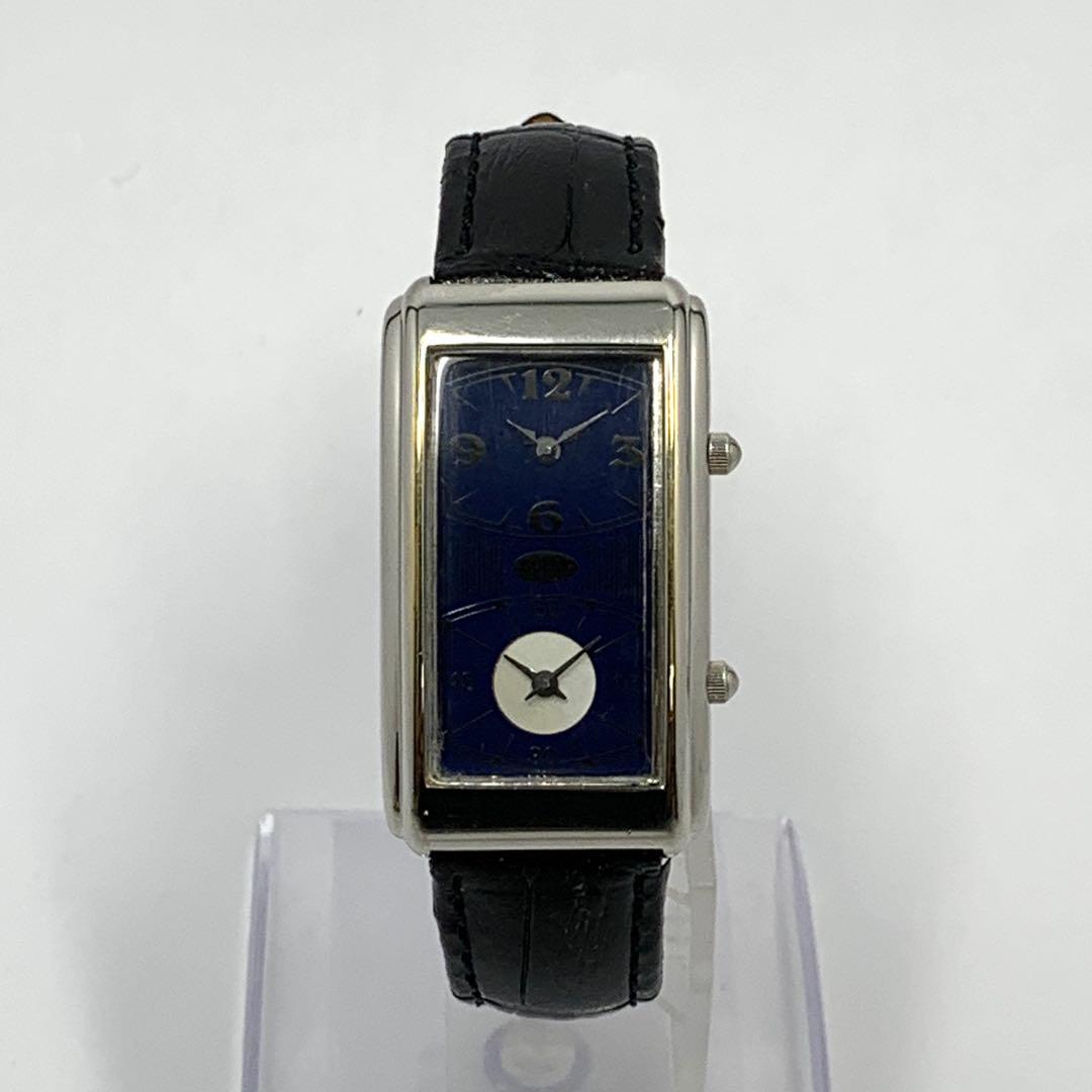 稼働品 GUESS レディース 腕時計 ゲス デュアル時計 ブルー クオーツ式