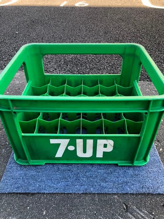 7up　瓶　コンテナ　収納　カゴ　ボトルケース　セブンアップ　ビンテージ 雑貨