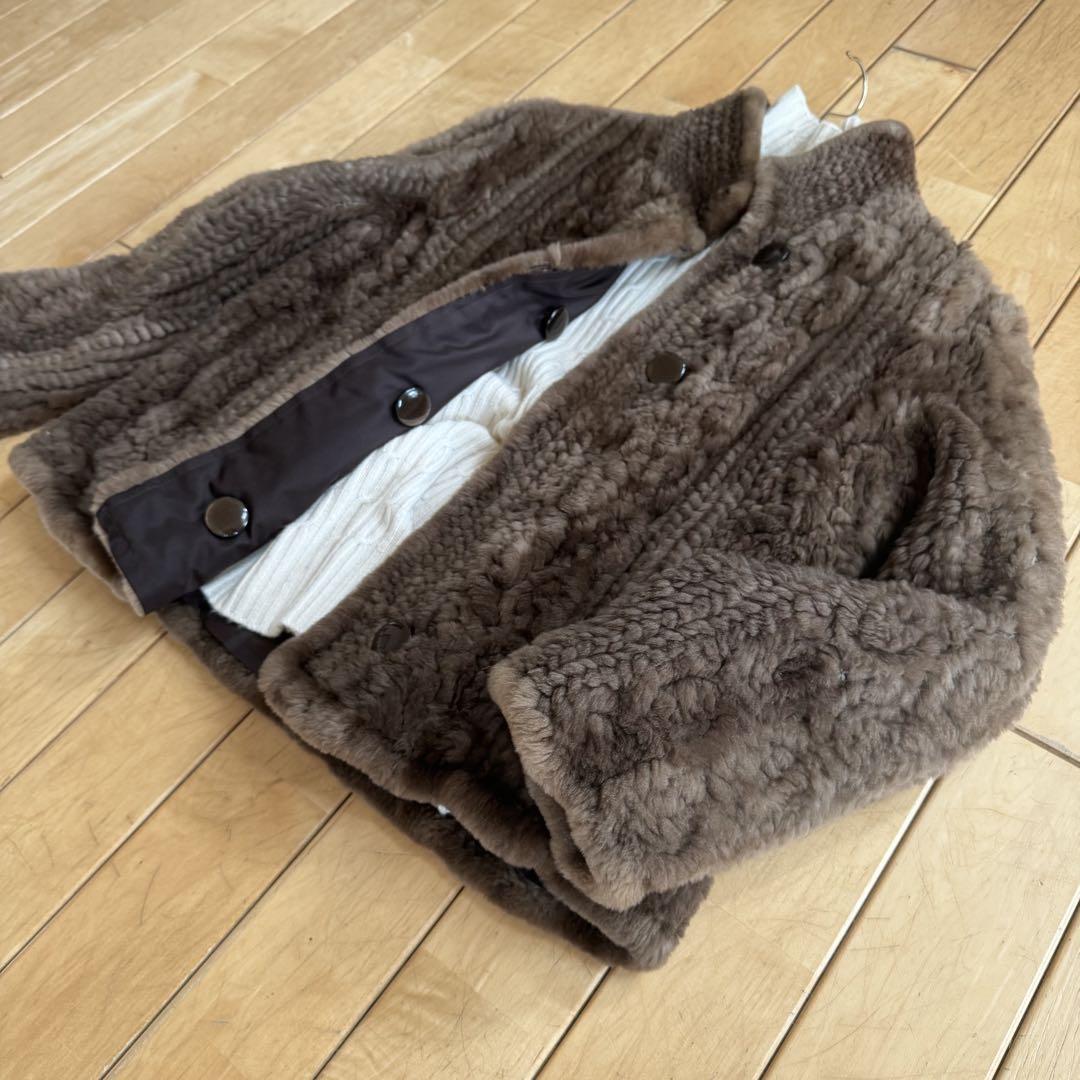 お値下げ依頼可⭐︎美品❗️ミンクファー ヤーンニット　リバーシブルジャケット