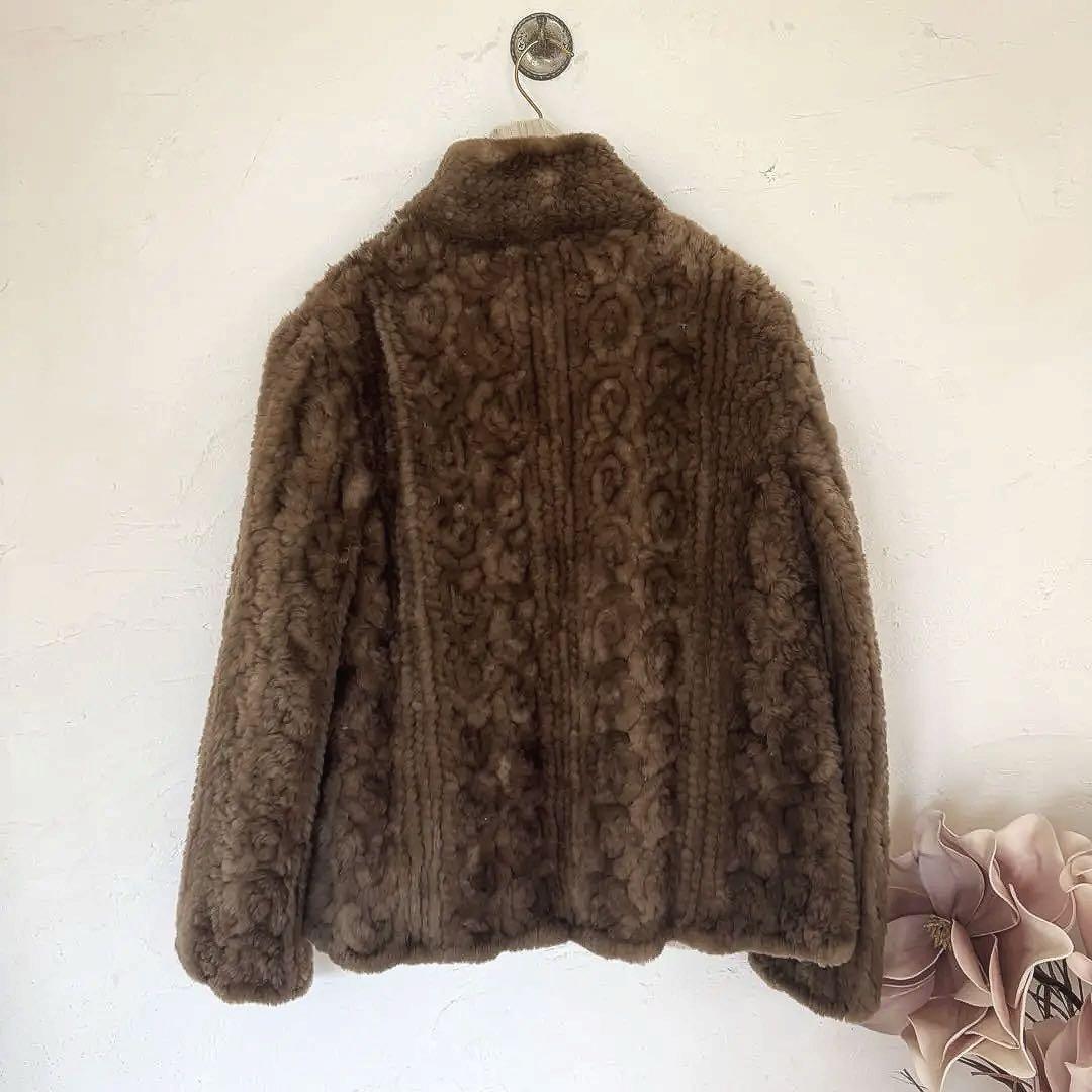 お値下げ依頼可⭐︎美品❗️ミンクファー ヤーンニット　リバーシブルジャケット