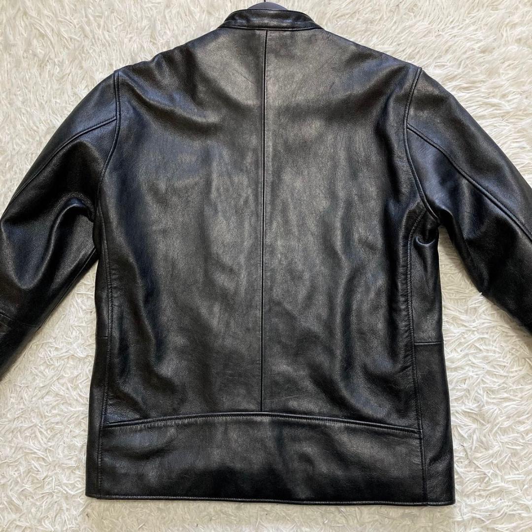 ⭐ビームス⭐シングルライダース レザージャケット 羊革 ブラック バイク