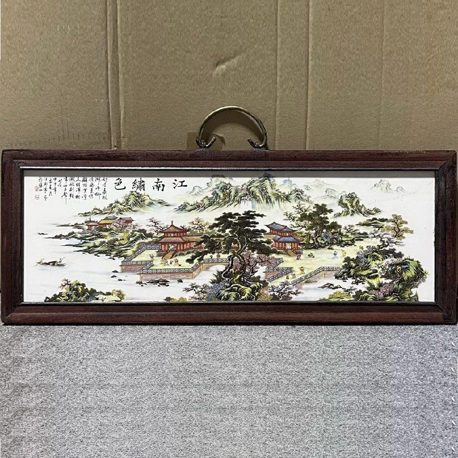 景徳鎮 陶板画 江南秀色 応接間 玄関 茶室 装飾工芸置物