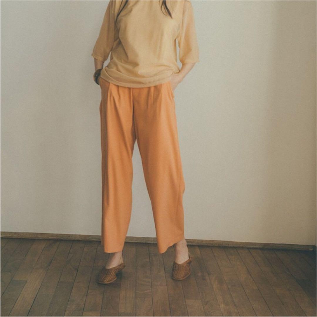 CLANE ベーシックタックパンツ 21SS オレンジ mv.church