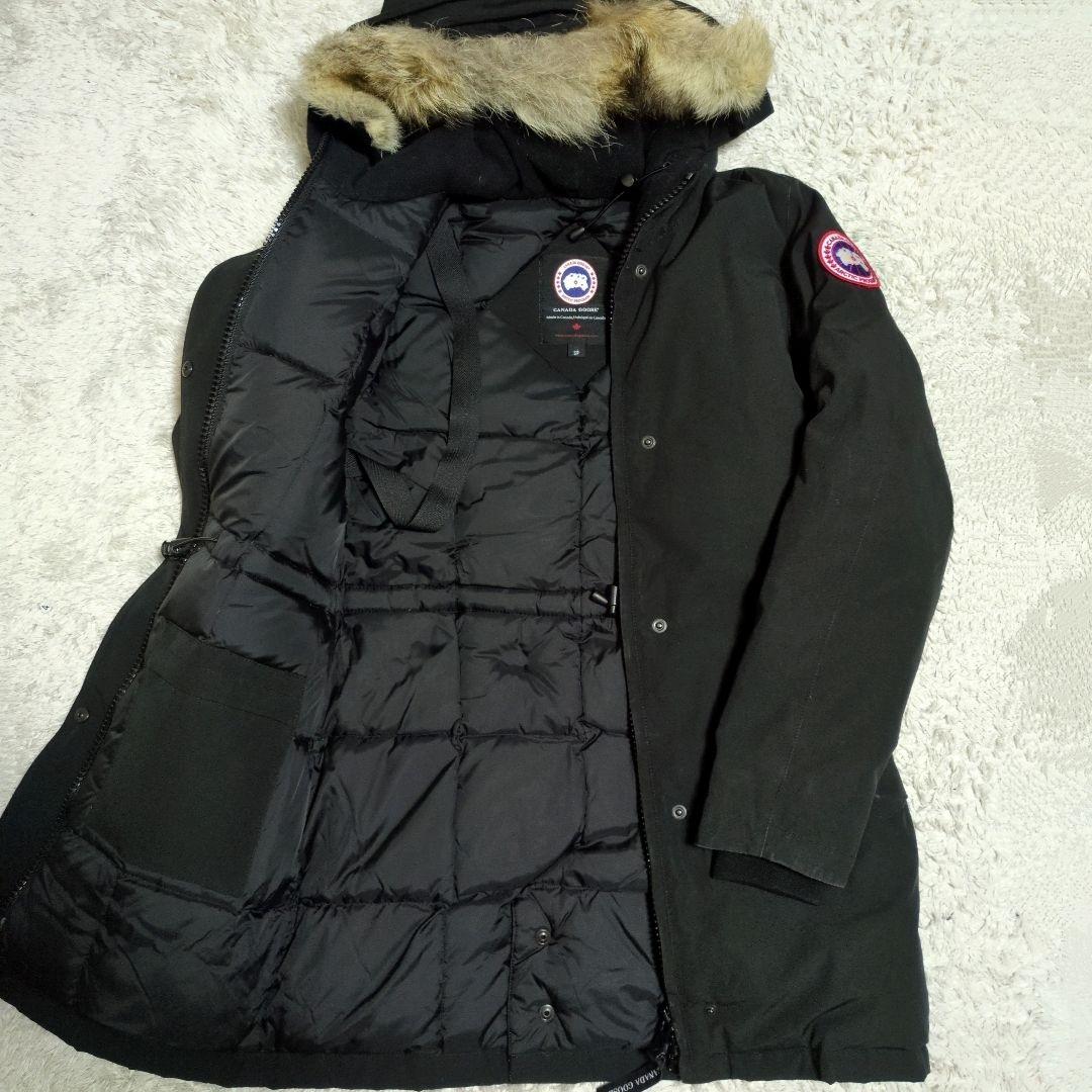 【１着でも送料無料】 ダウンコート カナダグース GOOSE CANADA ファー S ブラック ジャケット・アウター