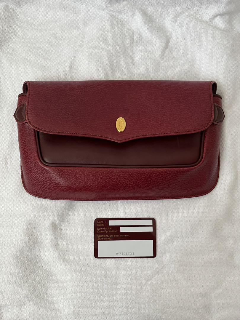 Cartier カルティエ クラッチバッグ ボルドー
