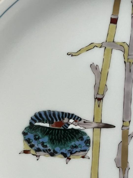 人気特価 人気作家 武腰潤 川蝉 カワセミ 飾皿 管理K290 絵皿 大皿 27.8cm AuDFk-m61460056802 SALE安い