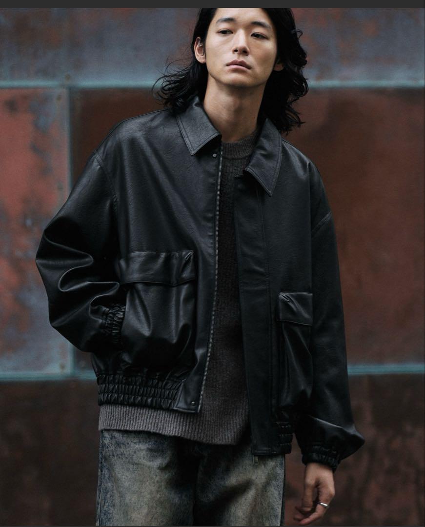 WYM LIDNM ARTIFICIAL GRAIN SHORT BLOUSON