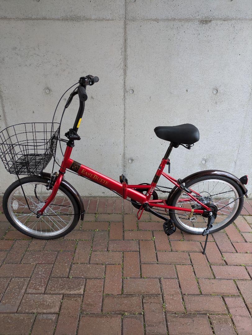 折りたたみ自転車 赤