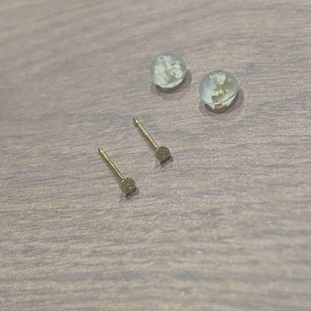 【バラ売可】天然ダイヤモンドピアス　0.06ct つけっぱなし　18金　K18