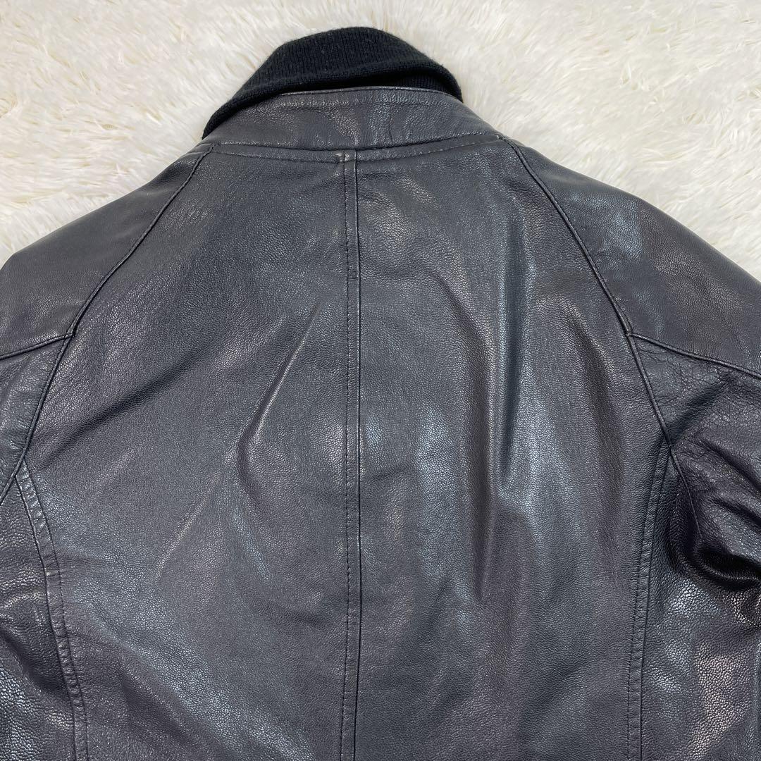 ジャーナルスタンダード シングル ライダースジャケット ブラック レザー