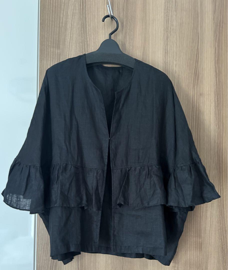 【新品】　ビアズリー　リネンフリルハオリ